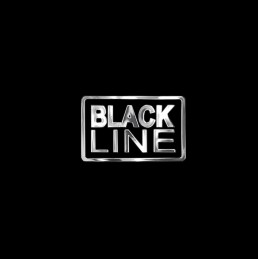 Naklejka niklowana BLACK LINE