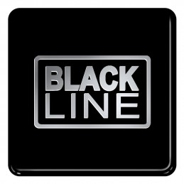 Naklejka niklowana BLACK LINE żywica
