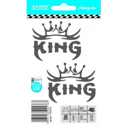 Naklejka na samochód KING król tattoo