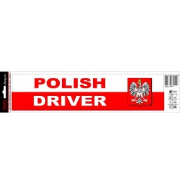 Naklejka na samochód POLISH DRIVER flaga