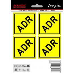 Naklejka ADR żółta przewóz towarów niebezpiecznych 4szt