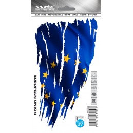 NAKLEJKA na samochód flaga UNII EUROPEJSKIEJ UV UE