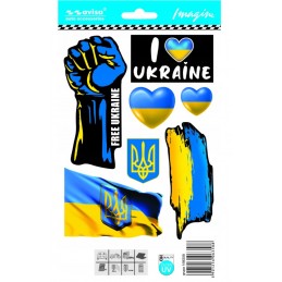 Naklejka na samochód UKRAINA free FLAGA