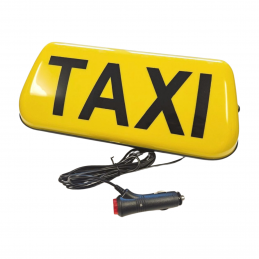 LAMPA TAXI SZPAKÓWKA LED magnes ŻÓŁTA DUŻA KOGUT z wtyczką